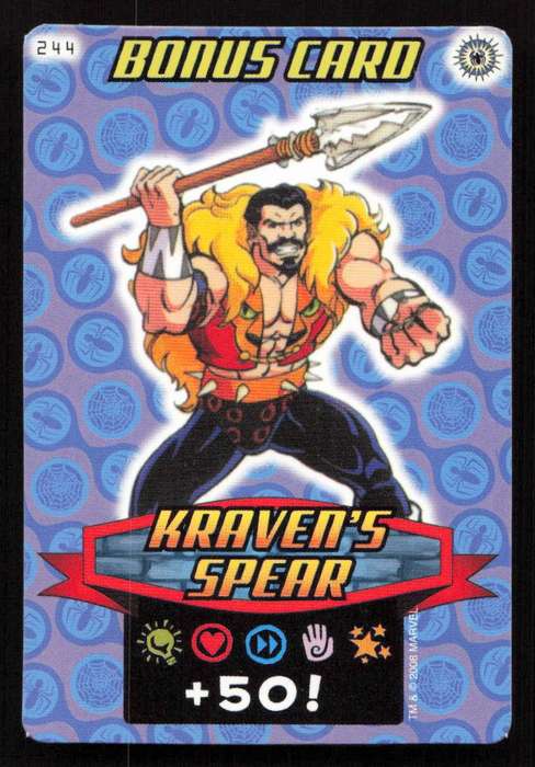 2008 Marvel Spider-Man Heroes & Villains - 244 Bonus Card - Kraven's Spear