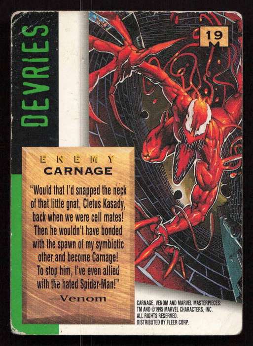 95 Marvel Masterpieces - 19 Carnage