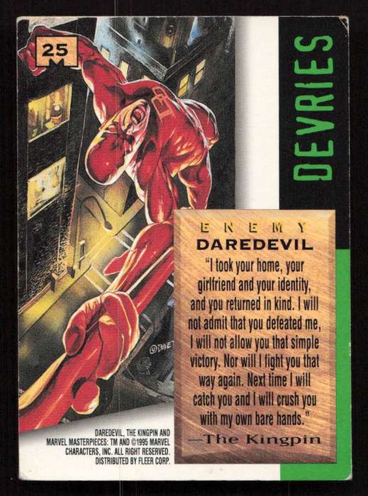 95 Marvel Masterpieces - 25 Daredevil