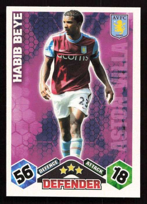 Topps Match Attax PL 2009/2010 - Aston Villa - Habib Beye