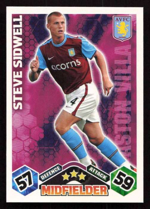 Topps Match Attax PL 2009/2010 - Aston Villa - Steve Sidwell