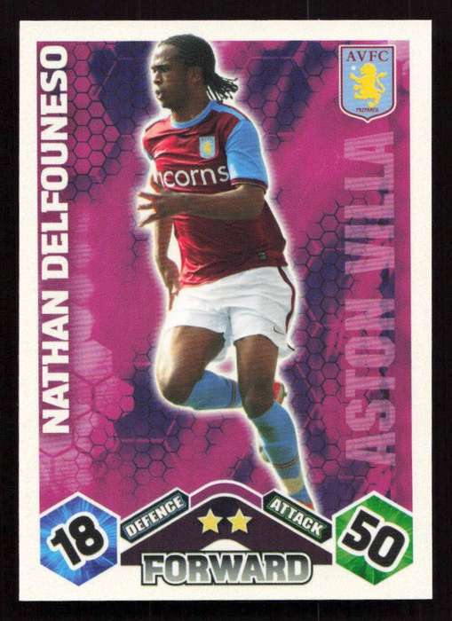 Topps Match Attax PL 2009/2010 - Aston Villa - Nathan Delfouneso