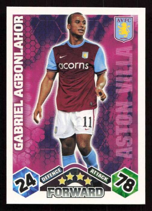 Topps Match Attax PL 2009/2010 - Aston Villa - Gabriel Agbonlahor