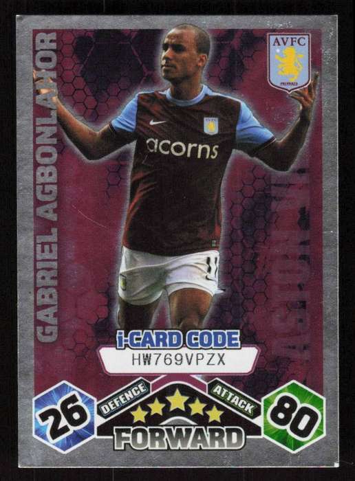 Topps Match Attax PL 2009/2010 - Aston Villa - Gabriel Agbonlahor