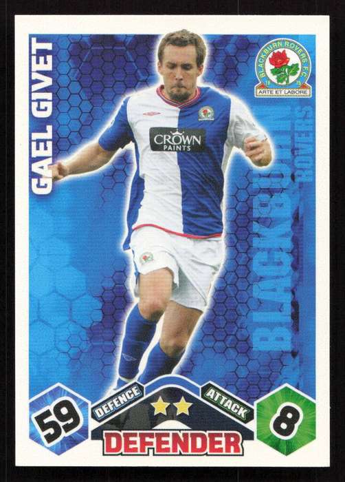 Topps Match Attax PL 2009/2010 - Blackburn Rovers - Gael Givet