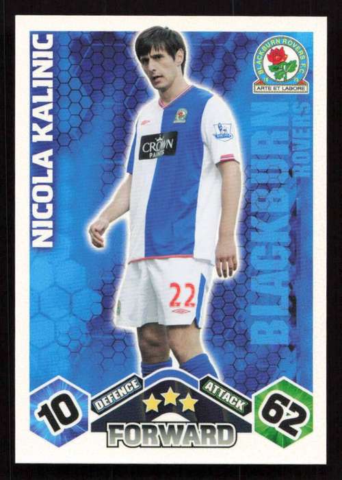Topps Match Attax PL 2009/2010 - Blackburn Rovers - Nicola Kalinic