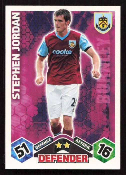 Topps Match Attax PL 2009/2010 - Burnley -  Stephen Jordan