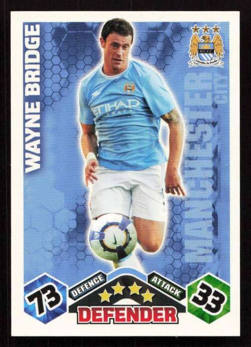 Topps Match Attax PL 2009/2010 - Manchester City - Wayne Bridge