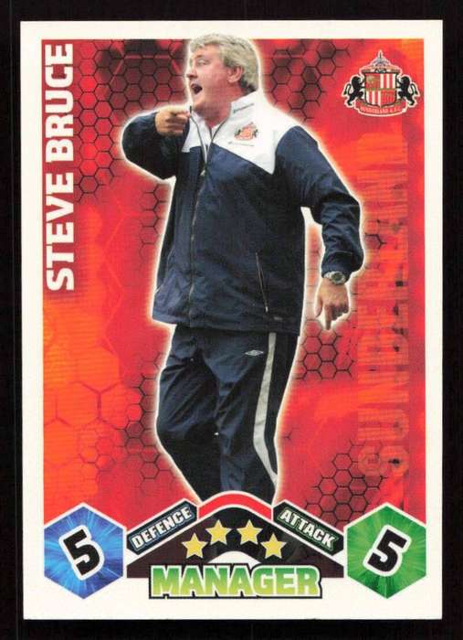 Topps Match Attax PL 2009/2010 - Sunderland - Manager - Steve Bruce