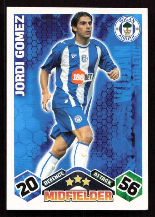 Topps Match Attax PL 2009/2010 - Wigan Athletic - Jordi Gomez