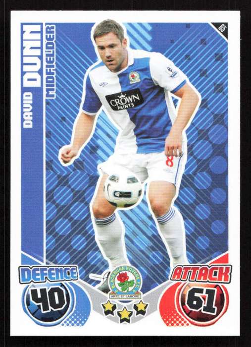 Topps Match Attax PL 2010/2011 - Blackburn Rovers - David Dunn