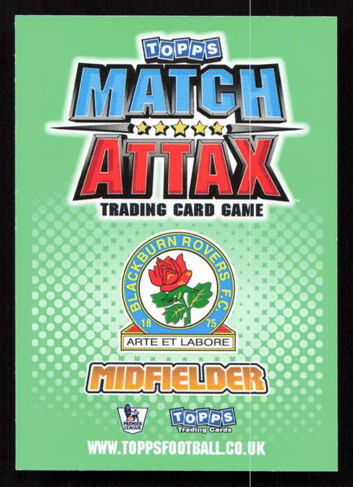Topps Match Attax PL 2010/2011 - Blackburn Rovers - David Dunn