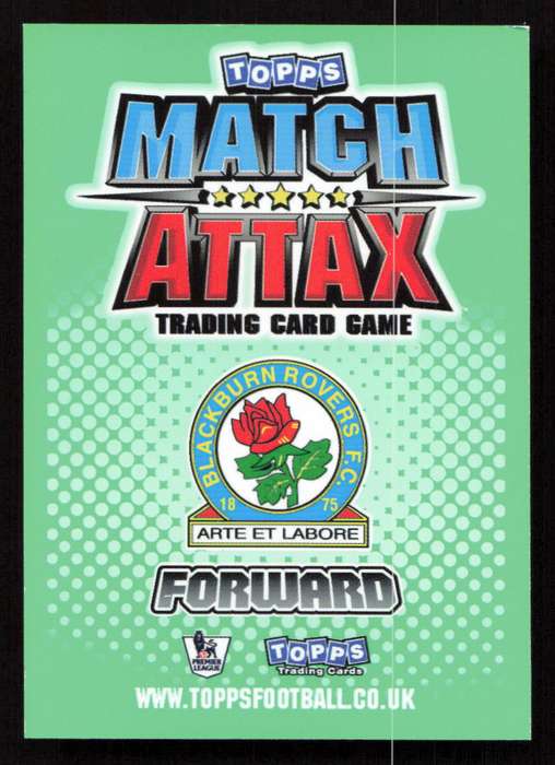 Topps Match Attax PL 2010/2011 - Blackburn Rovers - David Hoilett