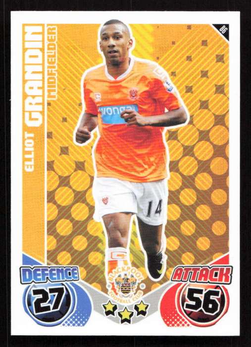Topps Match Attax PL 2010/2011 - Blackpool - Elliot Grandin