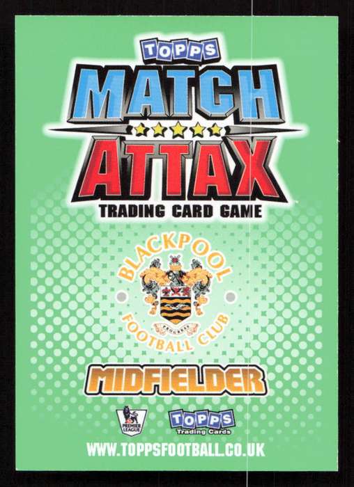 Topps Match Attax PL 2010/2011 - Blackpool - Elliot Grandin
