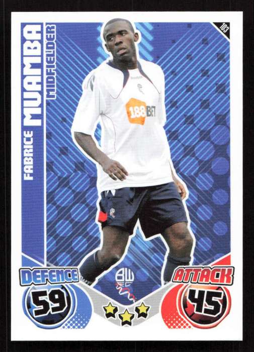 Topps Match Attax PL 2010/2011 - Bolton Wanderers - Fabrice Muamba