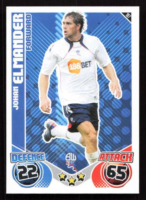 Topps Match Attax PL 2010/2011 - Bolton Wanderers - Johan Elmander