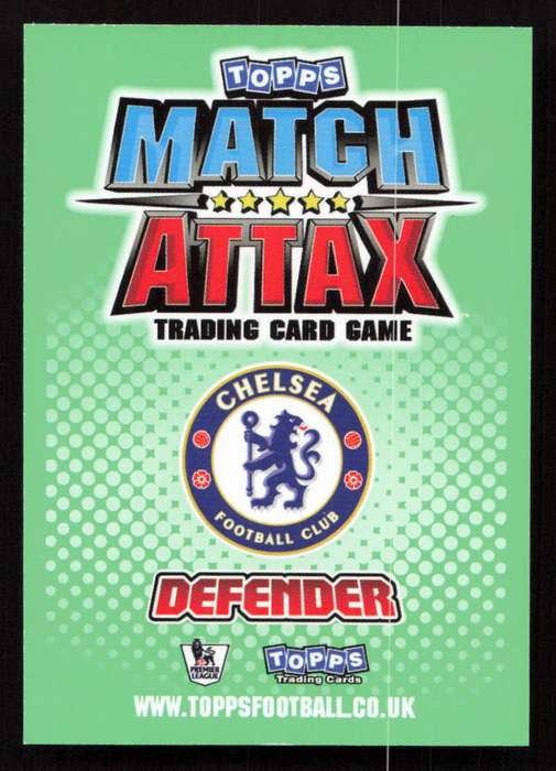 Topps Match Attax PL 2010/2011 - Chelsea - Paulo Ferreira