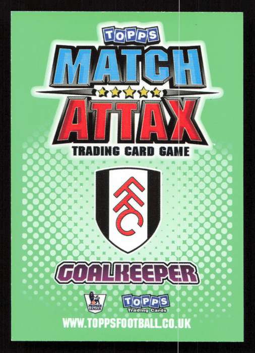 Topps Match Attax PL 2010/2011 - Fulham - Mark Schwarzer