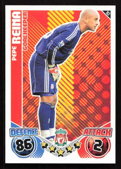 Topps Match Attax PL 2010/2011 - Liverpool - Pepe Reina
