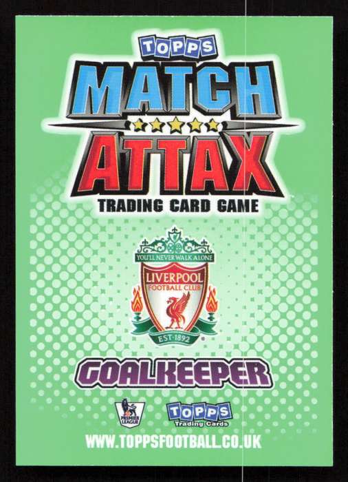 Topps Match Attax PL 2010/2011 - Liverpool - Pepe Reina