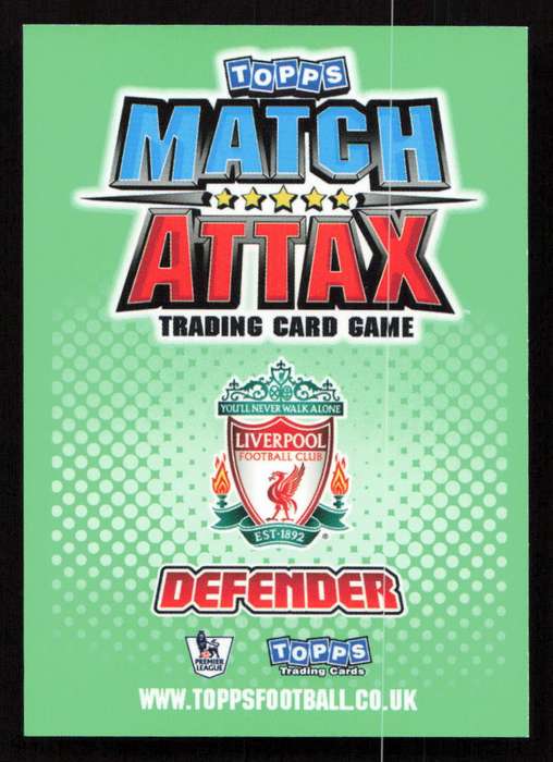 Topps Match Attax PL 2010/2011 - Liverpool - Paul Konchesky