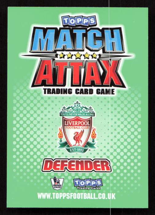 Topps Match Attax PL 2010/2011 - Liverpool - Glen Johnson