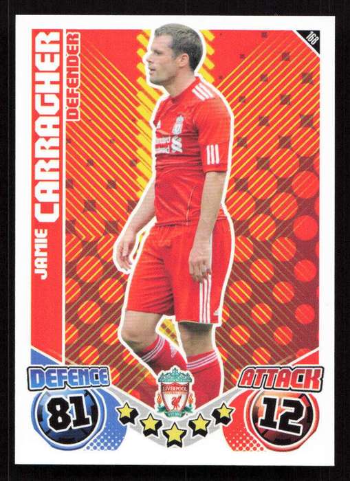 Topps Match Attax PL 2010/2011 - Liverpool - Jamie Carragher