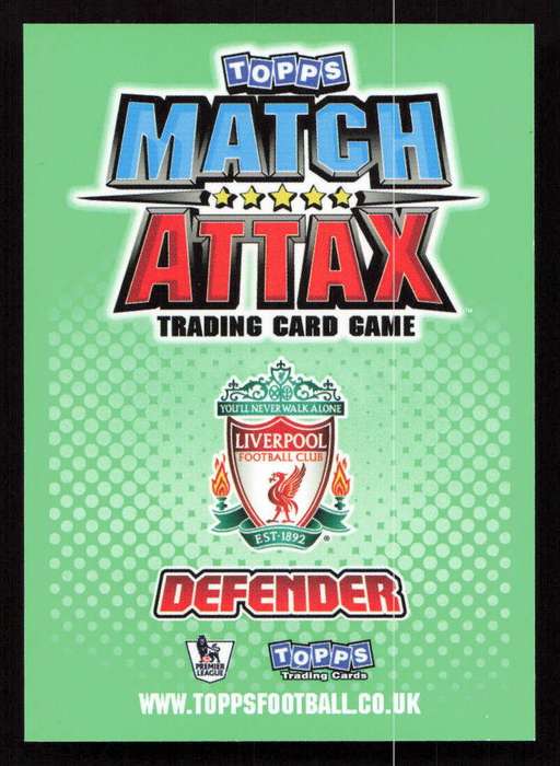 Topps Match Attax PL 2010/2011 - Liverpool - Jamie Carragher