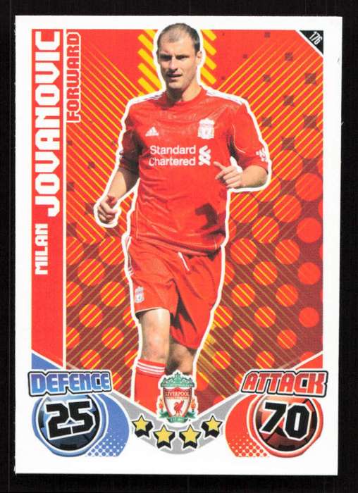 Topps Match Attax PL 2010/2011 - Liverpool - Milan Jovanovic
