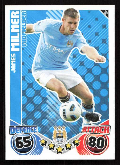 Topps Match Attax PL 2010/2011 - Manchester City - James Milner