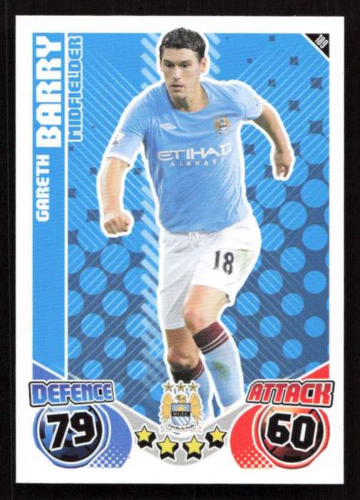 Topps Match Attax PL 2010/2011 - Manchester City - Gareth Barry