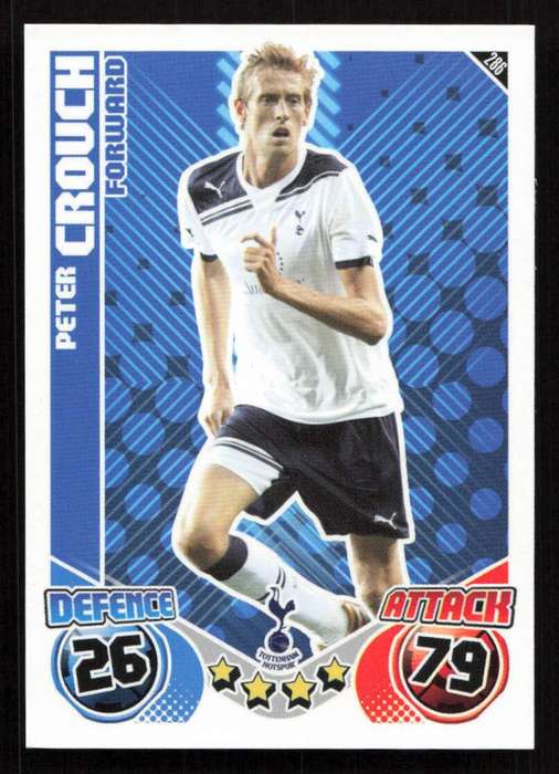 Topps Match Attax PL 2010/2011 - Tottenham Hotspur - Peter Crouch