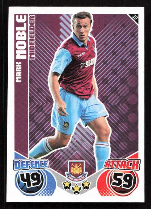 Topps Match Attax PL 2010/2011 - West Ham United - Mark Noble