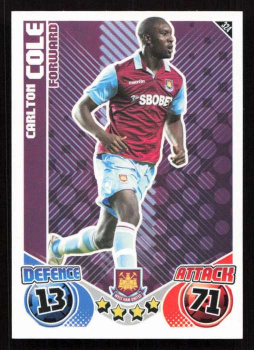 Topps Match Attax PL 2010/2011 - West Ham United - Carlton Cole