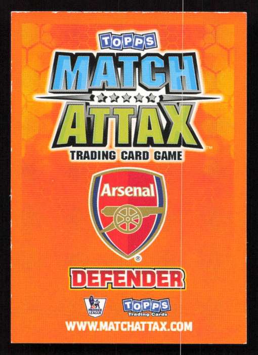 Topps Match Attax PL 2009/2010 Arsenal - Johan Djourou