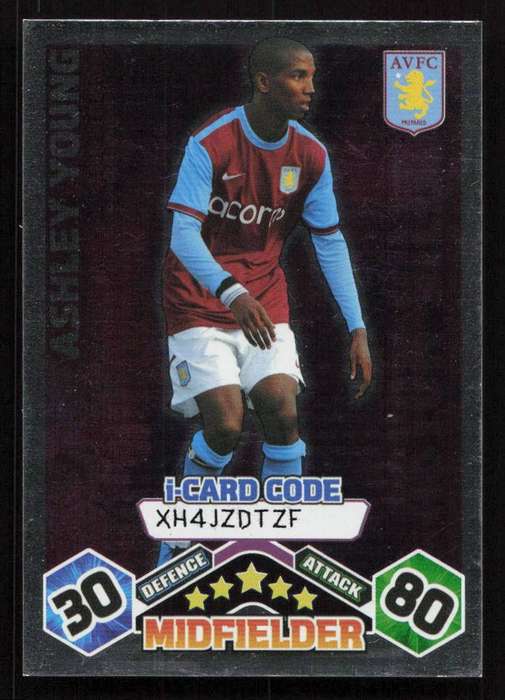 Topps Match Attax PL 2009/2010 Aston Villa - Ashley Young