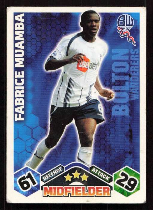Topps Match Attax PL 2009/2010 Bolton Wanderers - Fabrice Muamba