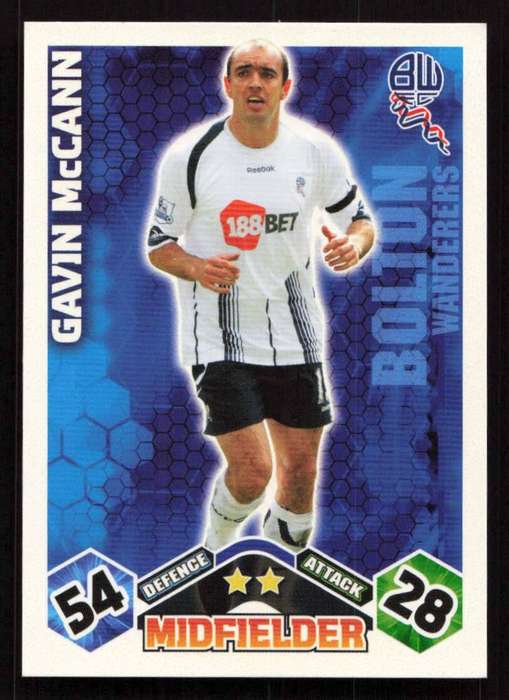Topps Match Attax PL 2009/2010 Bolton Wanderers - Gavin McCann