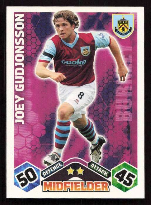 Topps Match Attax PL 2009/2010 Burnley - Joey Gudjonsson