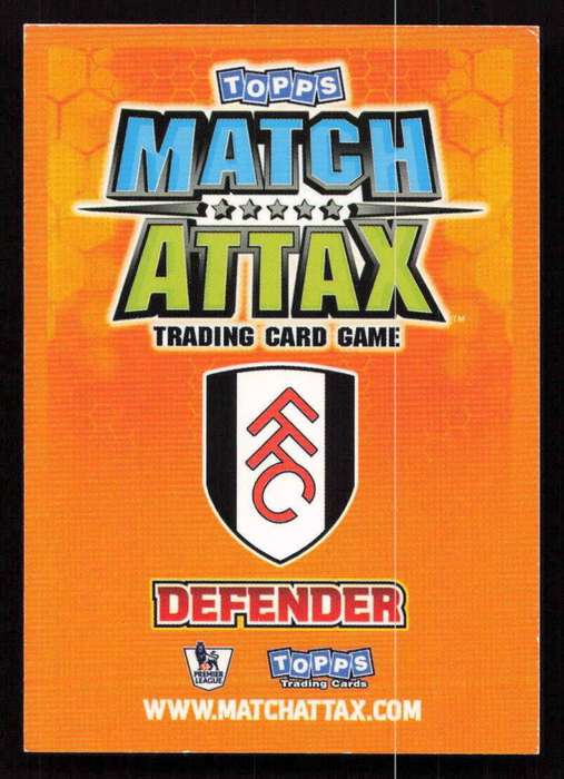 Topps Match Attax PL 2009/2010 Fulham - Aaron Hughes