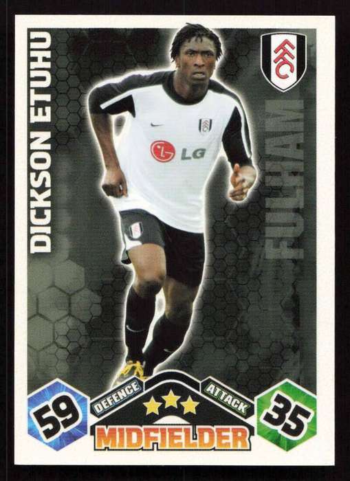 Topps Match Attax PL 2009/2010 Fulham - Dickson Etuhu