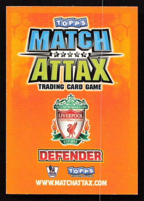 Topps Match Attax PL 2009/2010 Liverpool FC - Daniel Agger