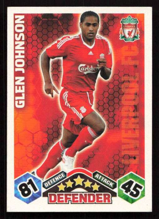 Topps Match Attax PL 2009/2010 Liverpool FC - Glen Johnson