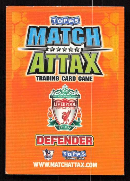Topps Match Attax PL 2009/2010 Liverpool FC - Glen Johnson