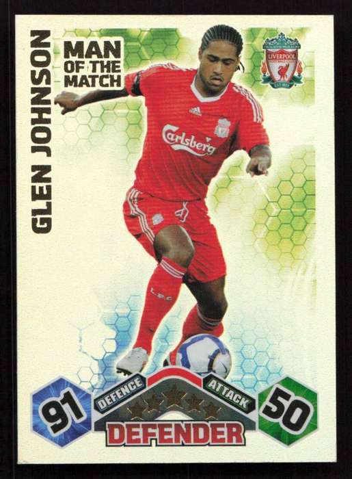 Topps Match Attax PL 2009/2010 Liverpool FC - Glen Johnson