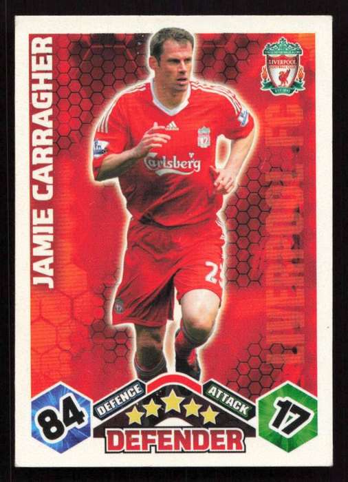 Topps Match Attax PL 2009/2010 Liverpool FC - Jamie Carragher