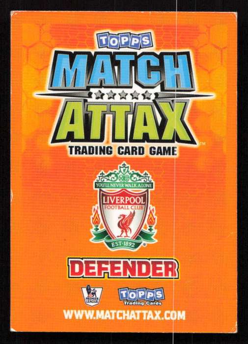 Topps Match Attax PL 2009/2010 Liverpool FC - Jamie Carragher