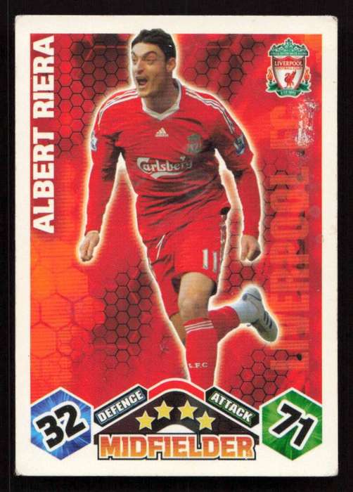 Topps Match Attax PL 2009/2010 Liverpool FC - Albert Riera
