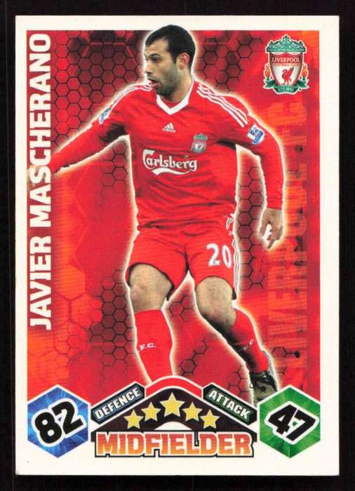 Topps Match Attax PL 2009/2010 Liverpool FC - Javier Mascherano